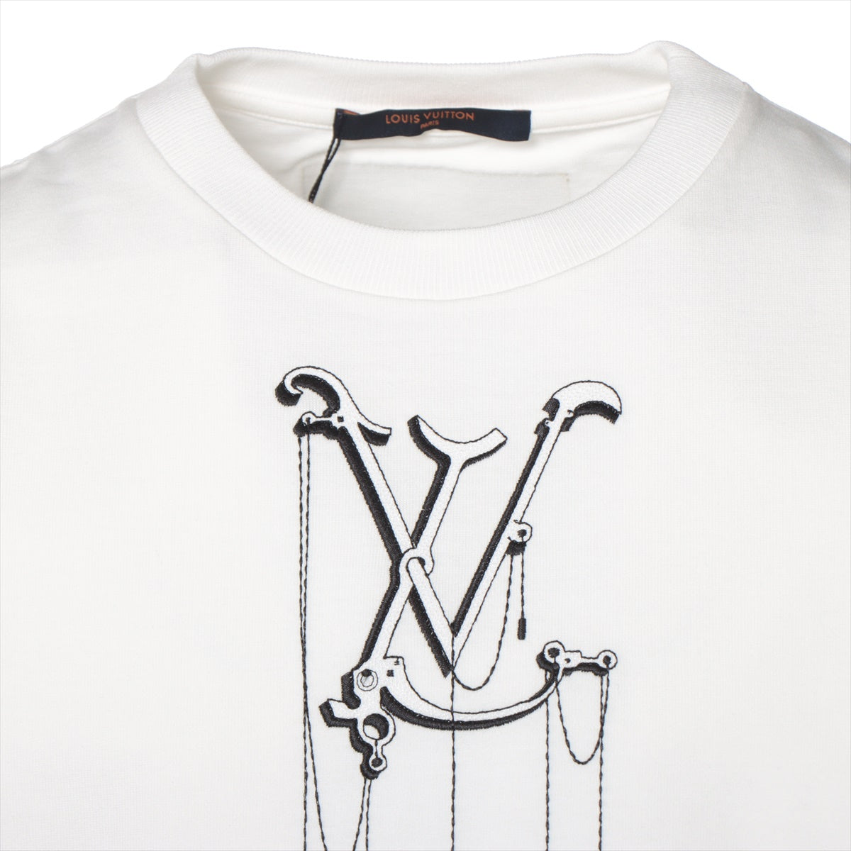 Louis Vuitton 20SS Cotton S Mens White LV Pendant Embroidery RM201M Out