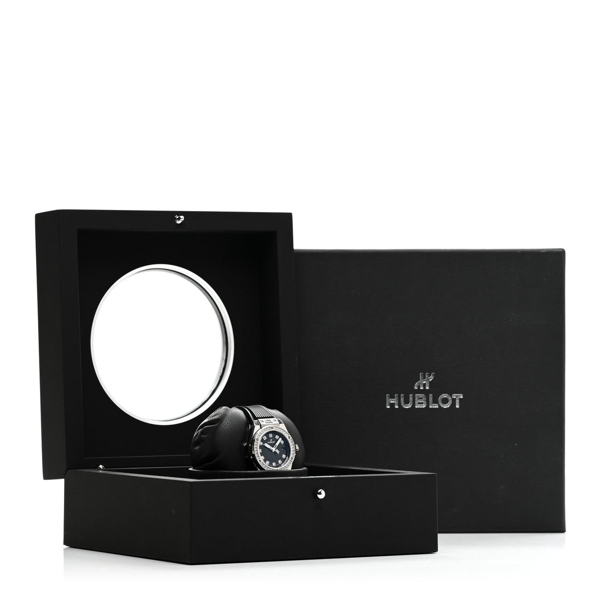 Stainless Steel Rubber Diamond Bezel 33mm Big Bang One Click Automatic Watch Black 485.SX.1270.RX