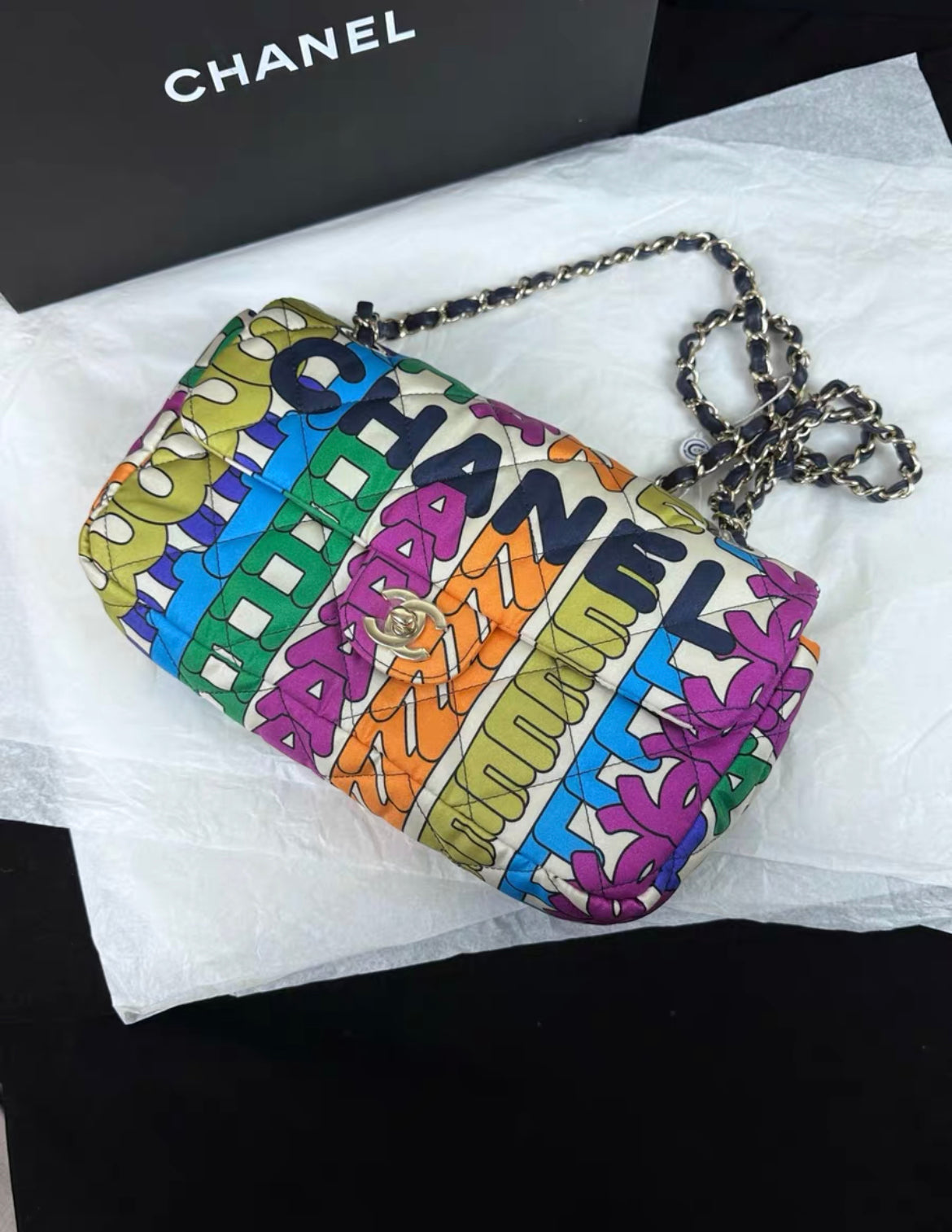 Chanel Quilted Gold Shoulder Bag