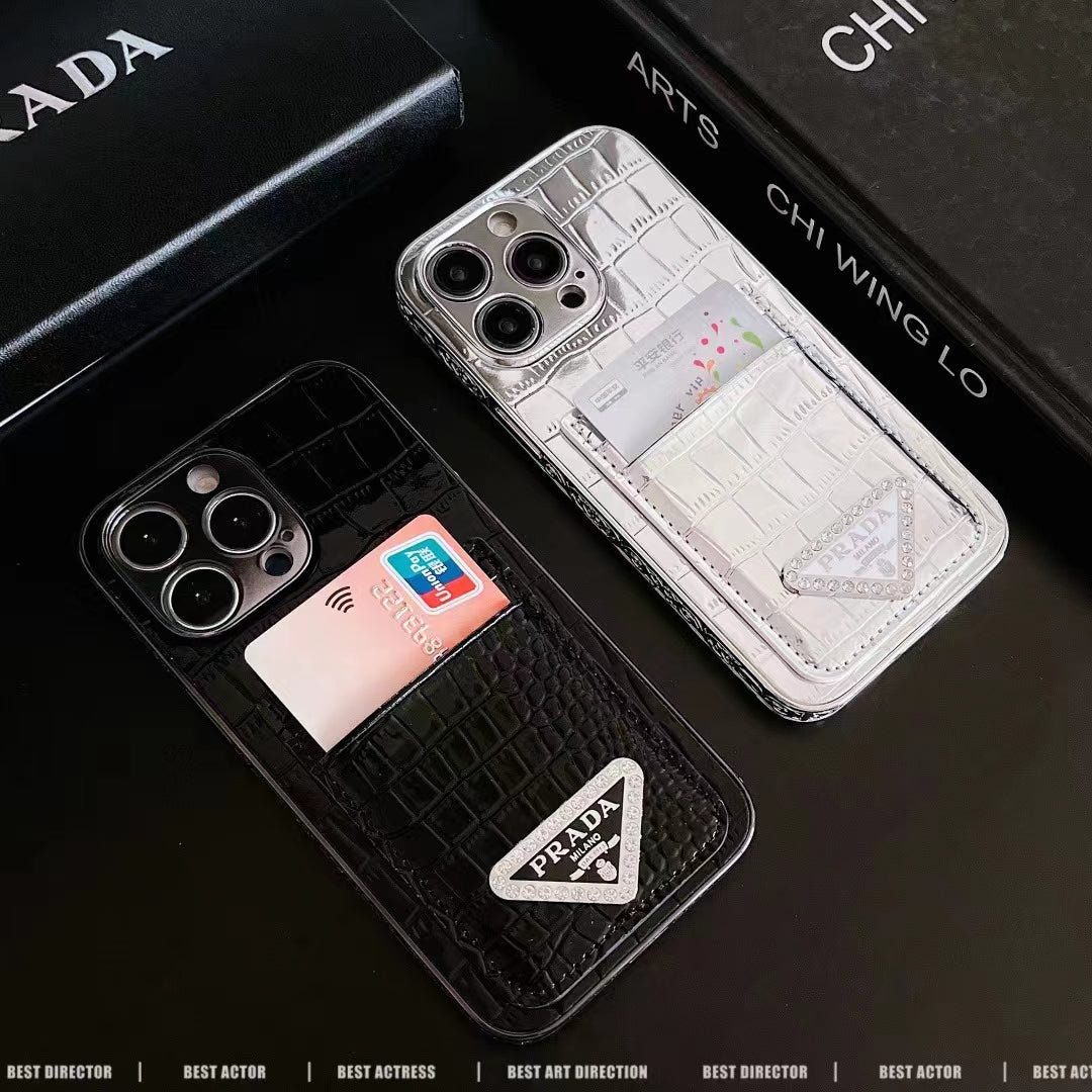 Luxury Diamond Leather phone case for iphone