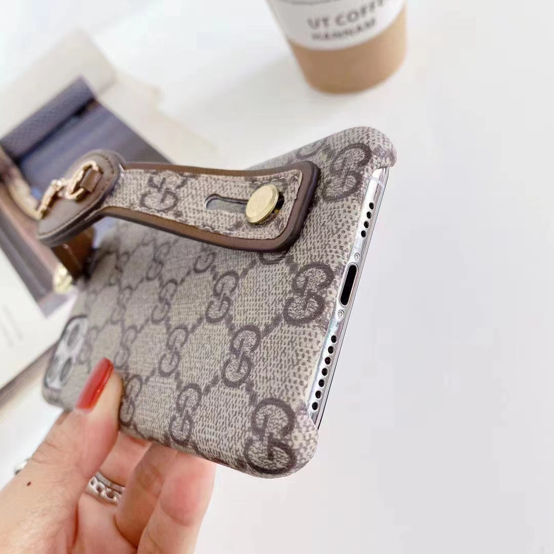 Luxury wrist strap phone case for iphone