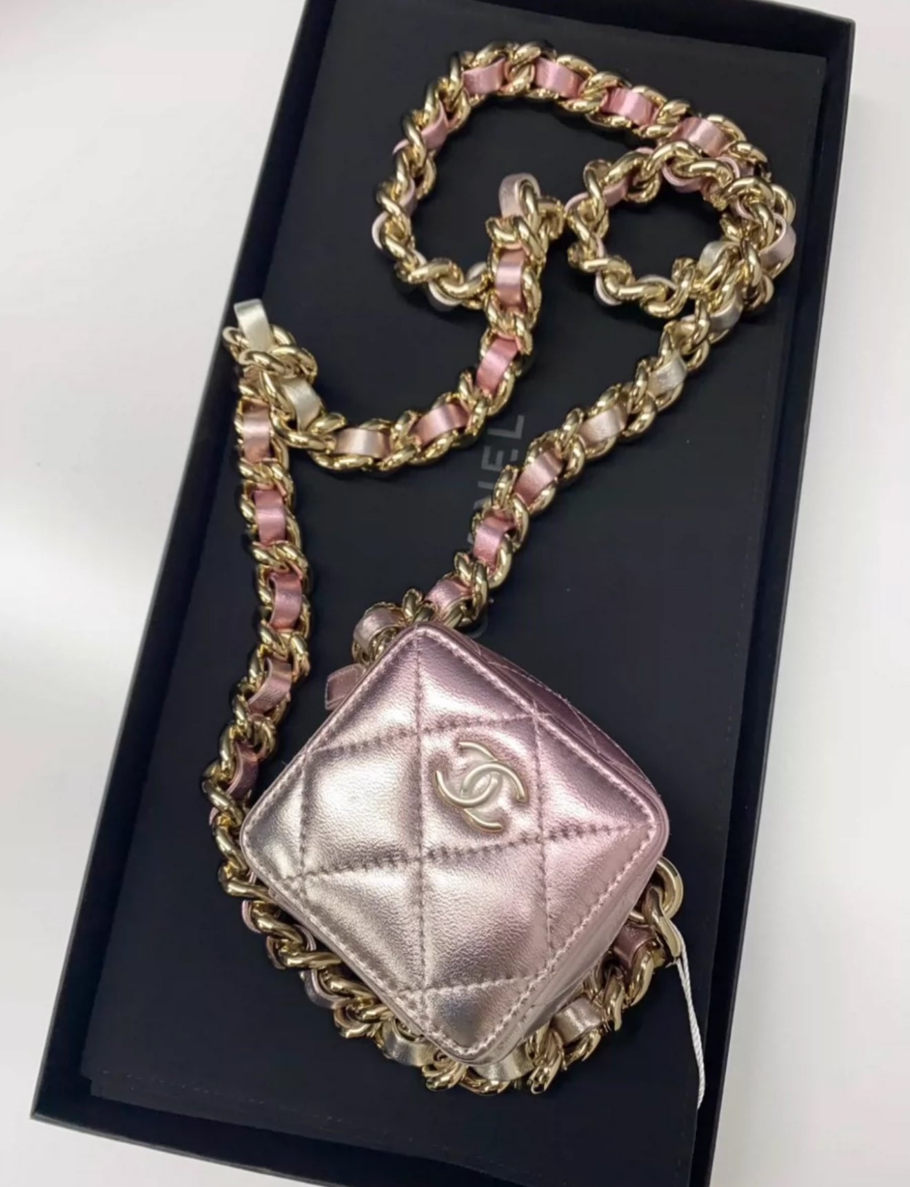 Chanel 22S Pink Square Mini Bag