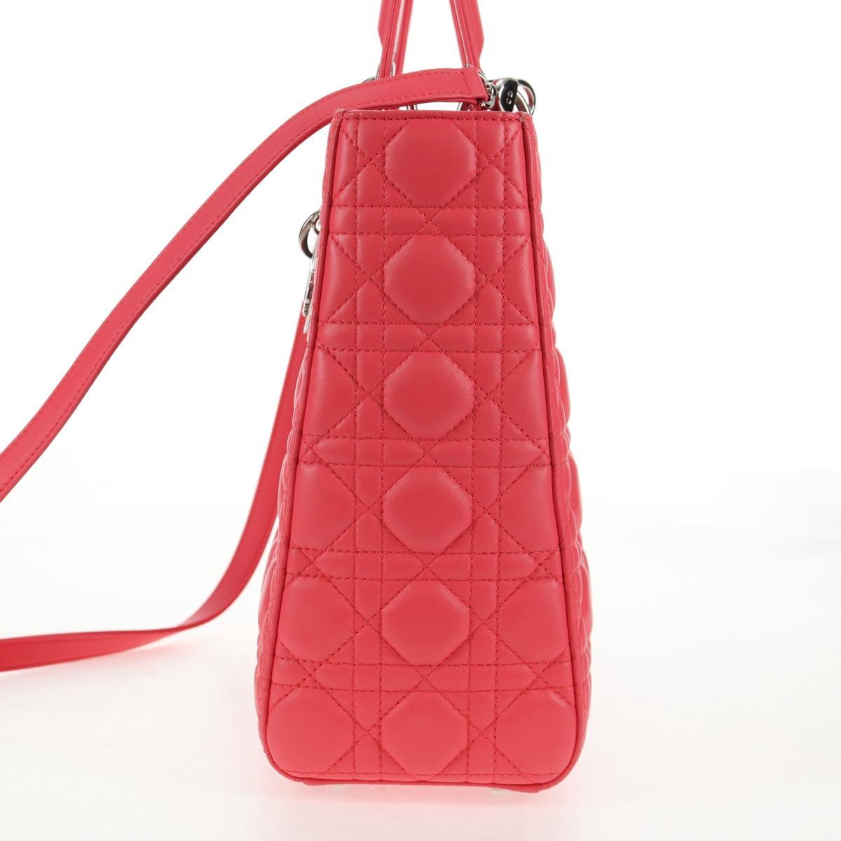 Christian Dior Lady Dior Bag Leather Pink Leather Bag