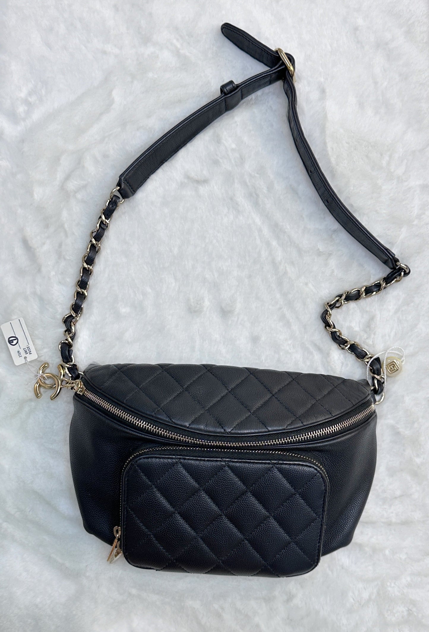 Chanel Quilted Caviar Leather Black Handbag Style
