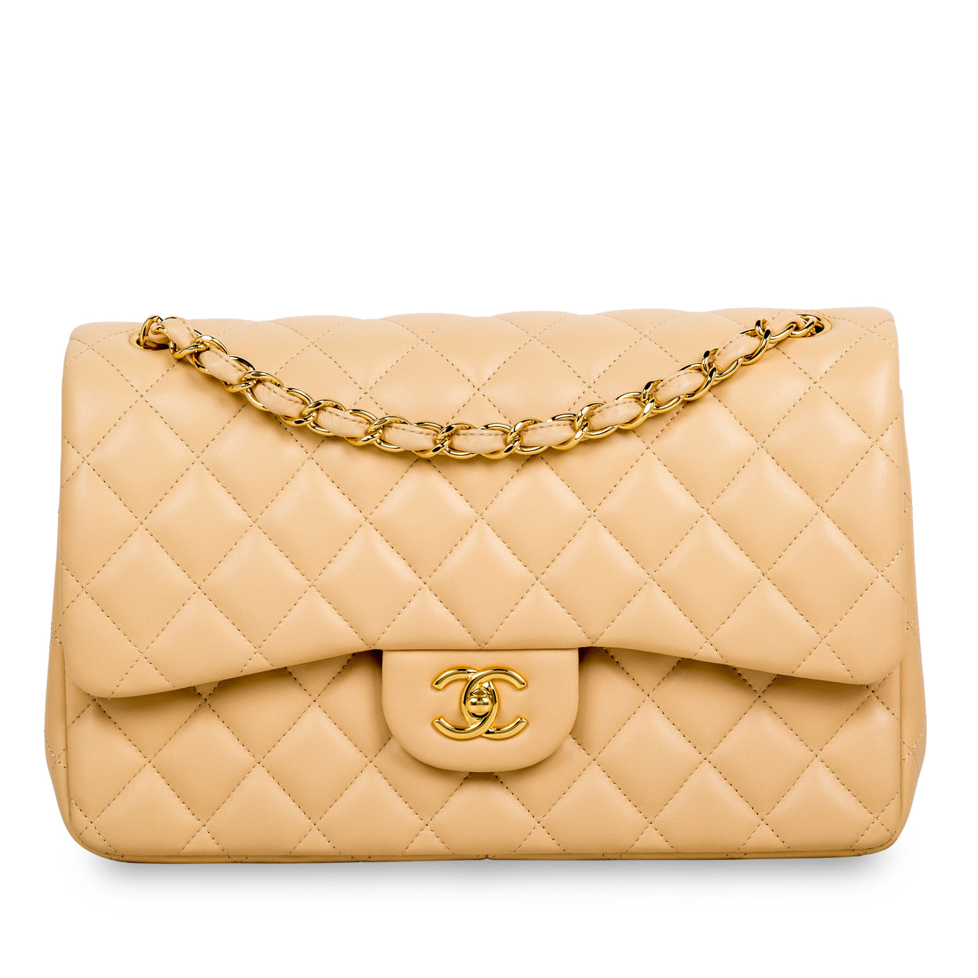 Chanel Classic Flap Lambskin Gold Shoulder Bag Style 16
