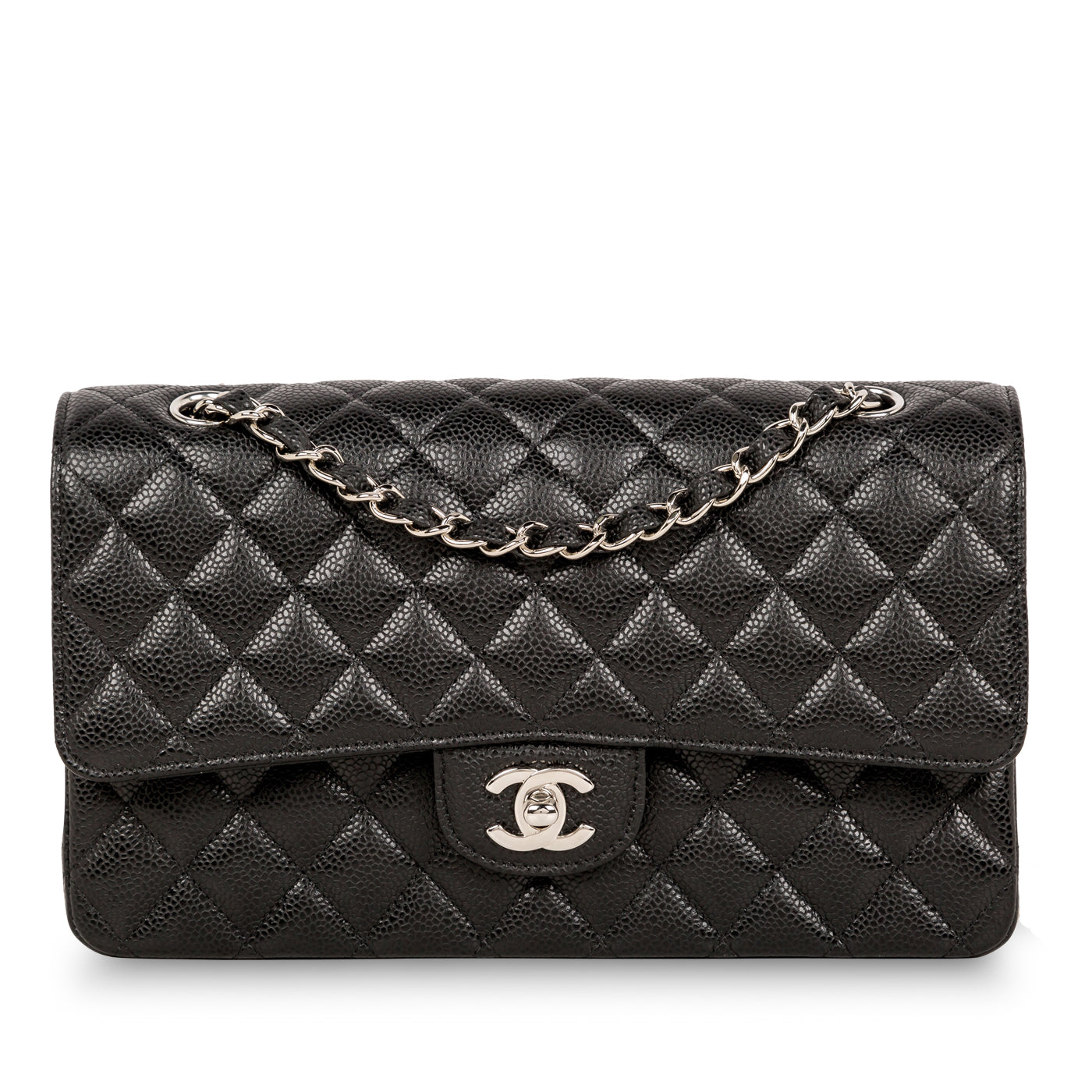 Chanel Classic Flap Caviar Black Shoulder Bag Style 86