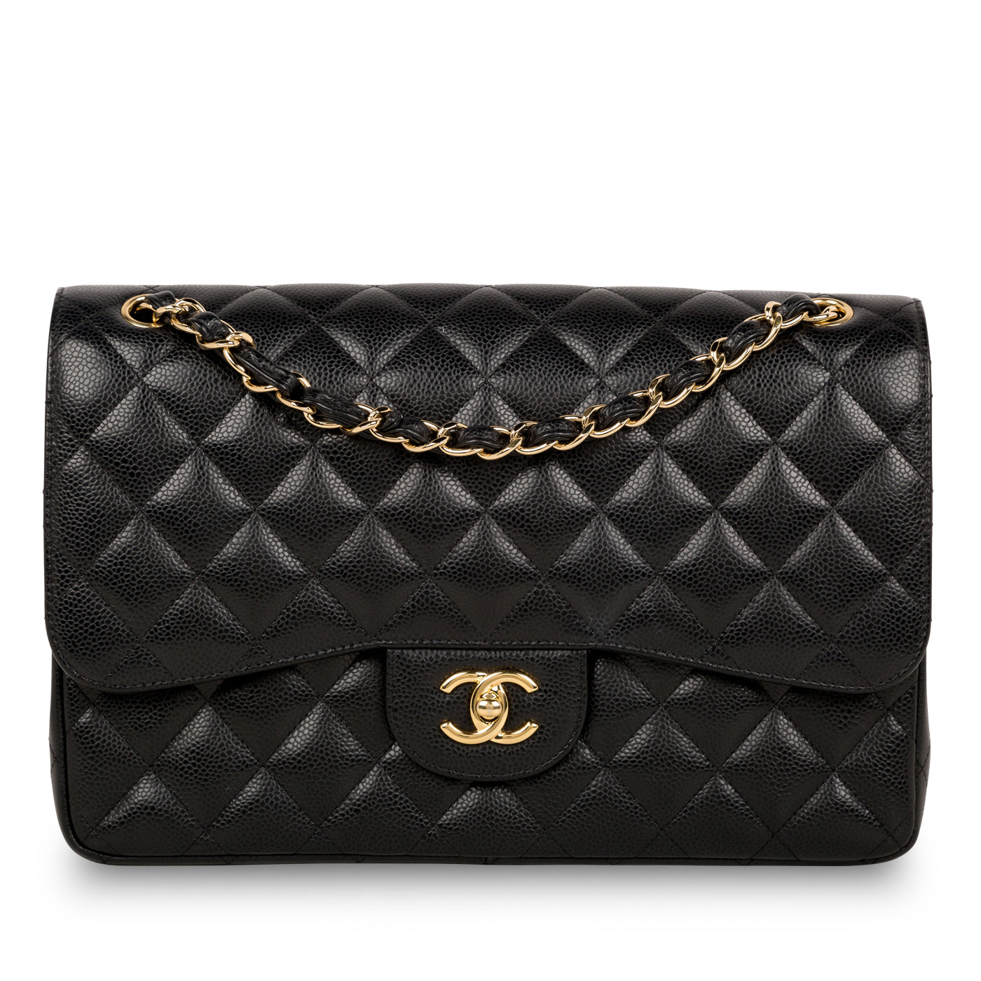 Chanel Classic Flap Lambskin Black Shoulder Bag Style 53