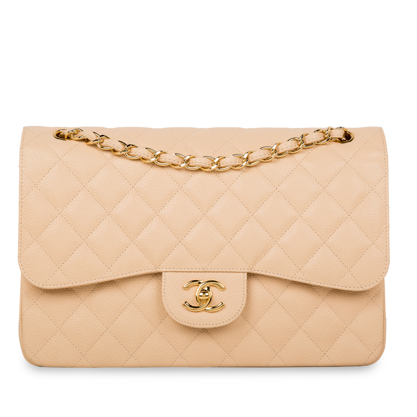 Chanel Classic Flap Caviar Gold Shoulder Bag Style 10