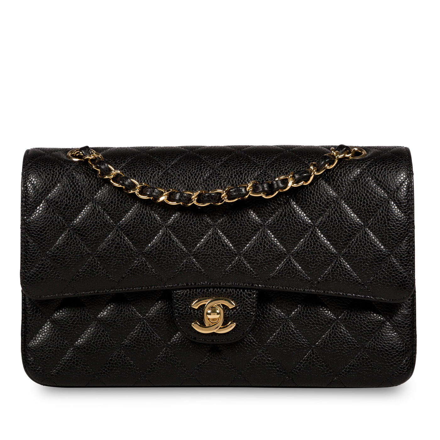 Chanel Classic Flap Caviar Black Shoulder Bag Style 84