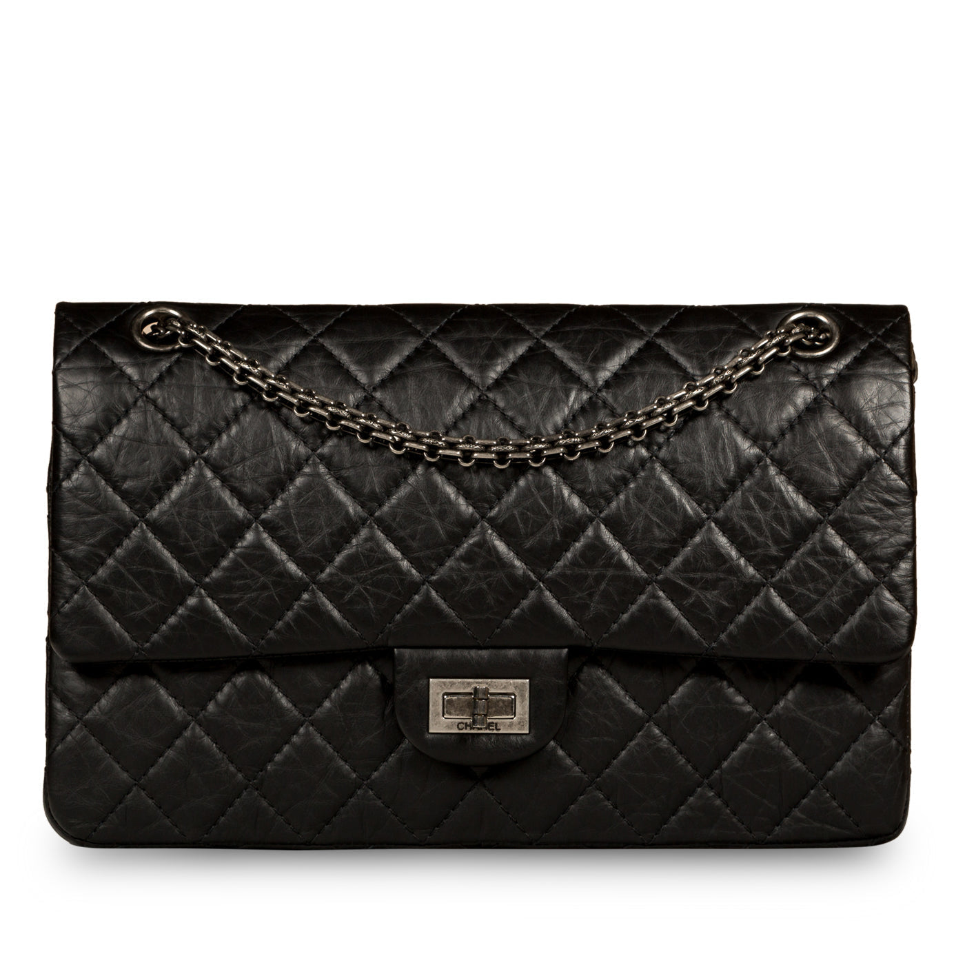 Chanel Classic Flap Calfskin Black Shoulder Bag Style 14
