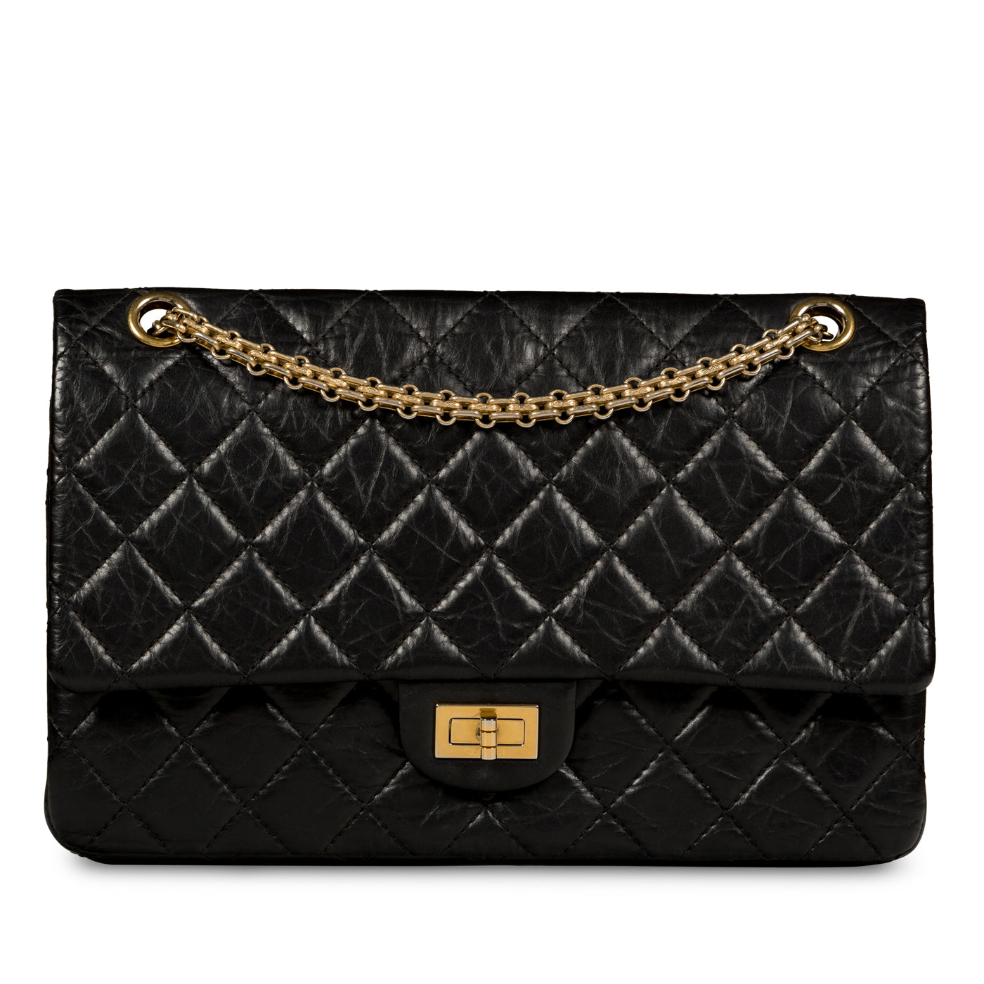 Chanel Classic Flap Calfskin Black Shoulder Bag Style 13