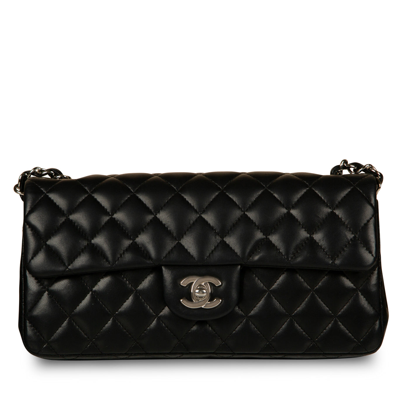 Chanel Classic Flap Lambskin Black Shoulder Bag Style 289