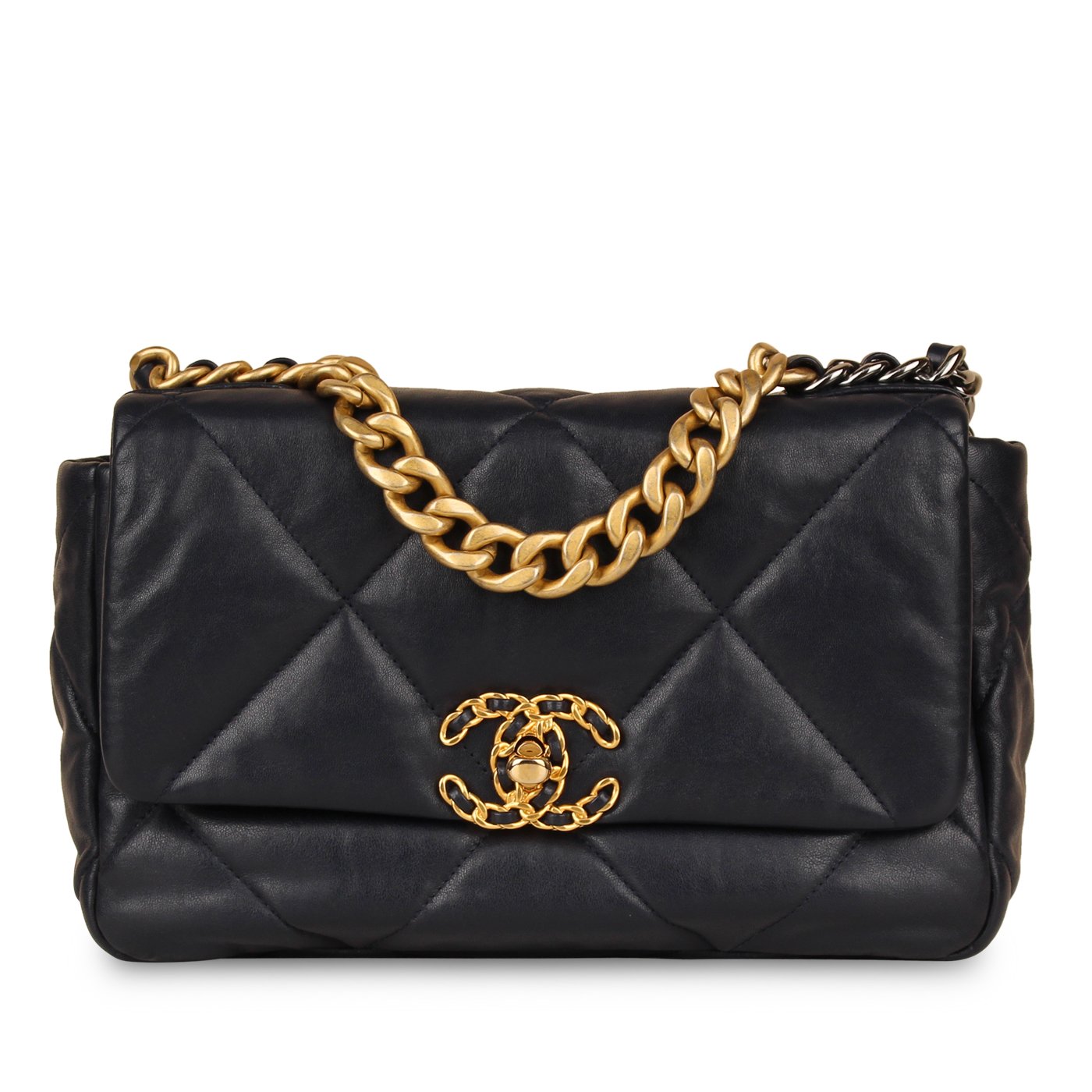 Chanel Chanel 19 Lambskin Gold Shoulder Bag Style 19