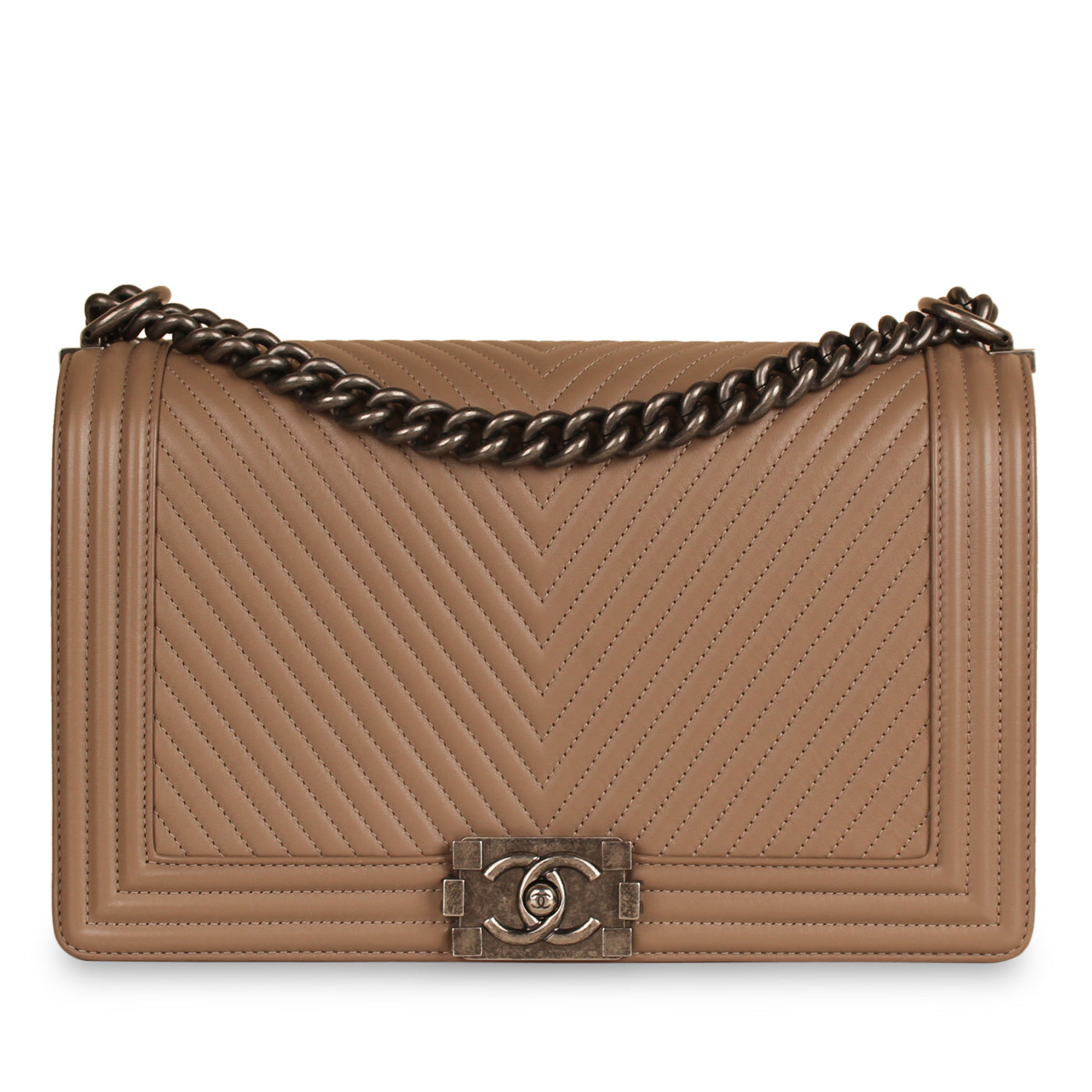 Chanel Boy Bag Calfskin Burgundy Shoulder Bag