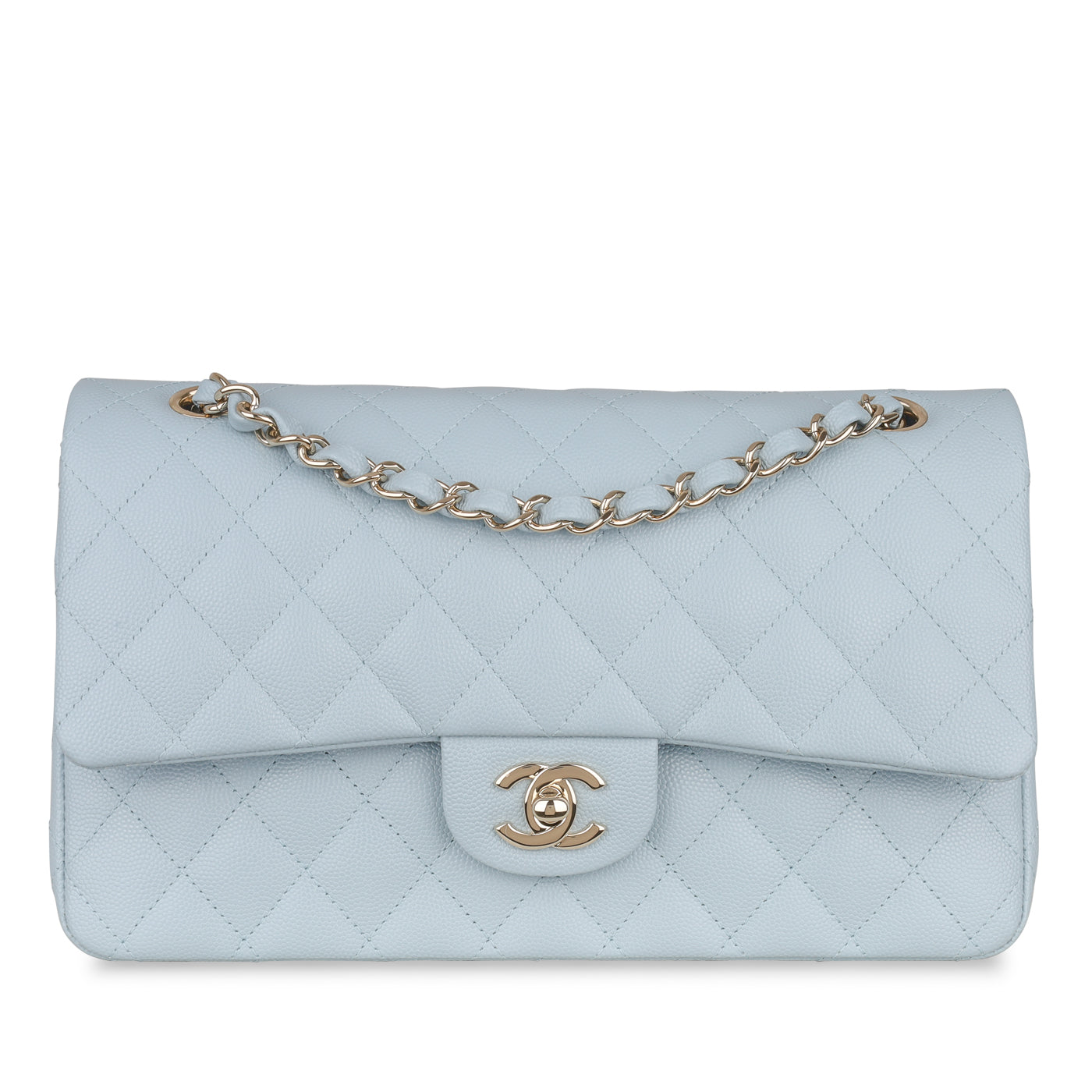 Chanel Classic Flap Caviar Gold Shoulder Bag Style 25