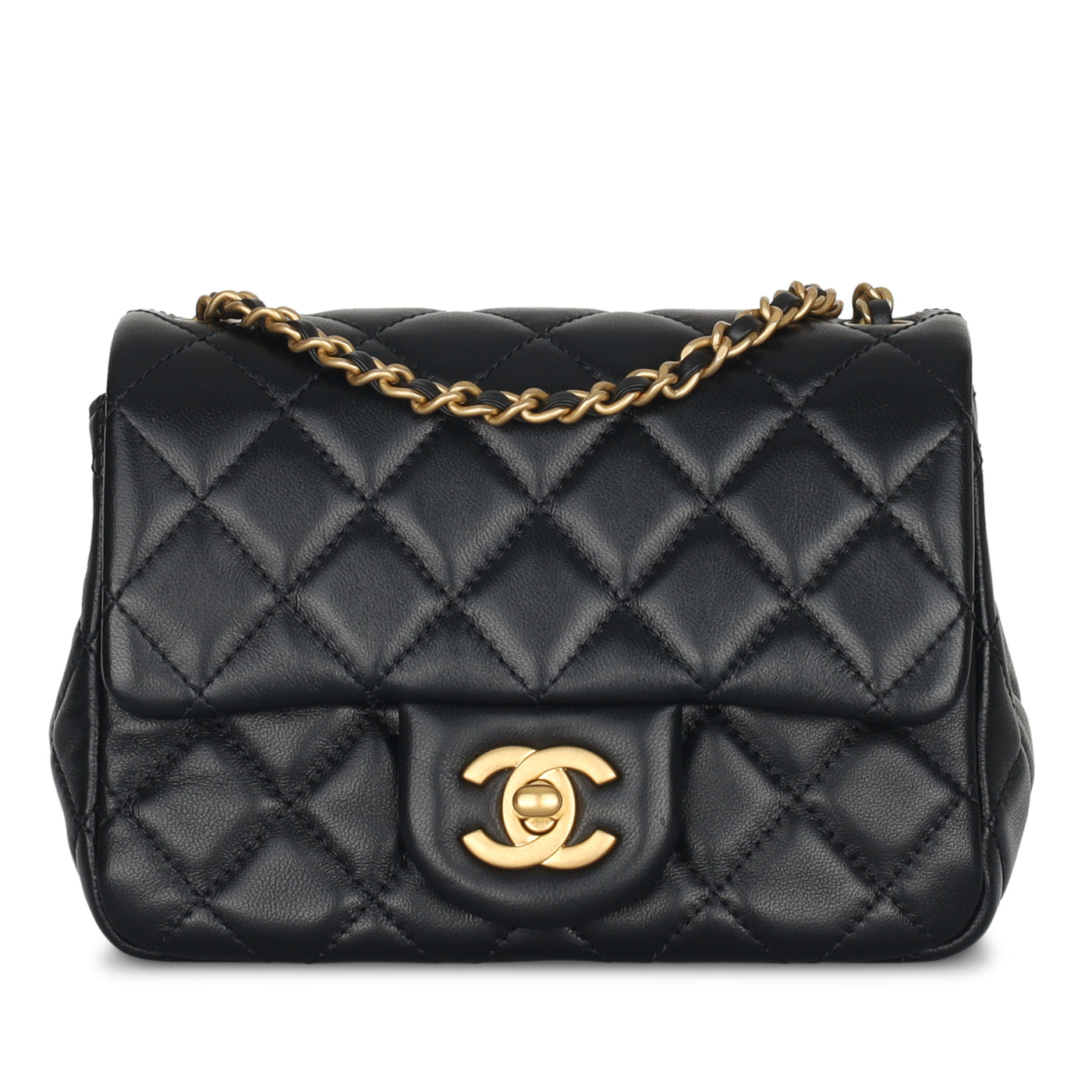 Chanel Classic Flap Lambskin Black Shoulder Bag Style 339