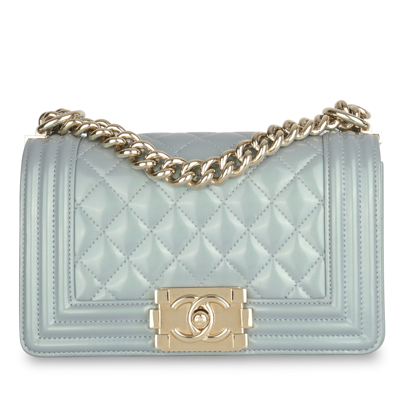Chanel Boy Bag Quilted Gold Shoulder Bag