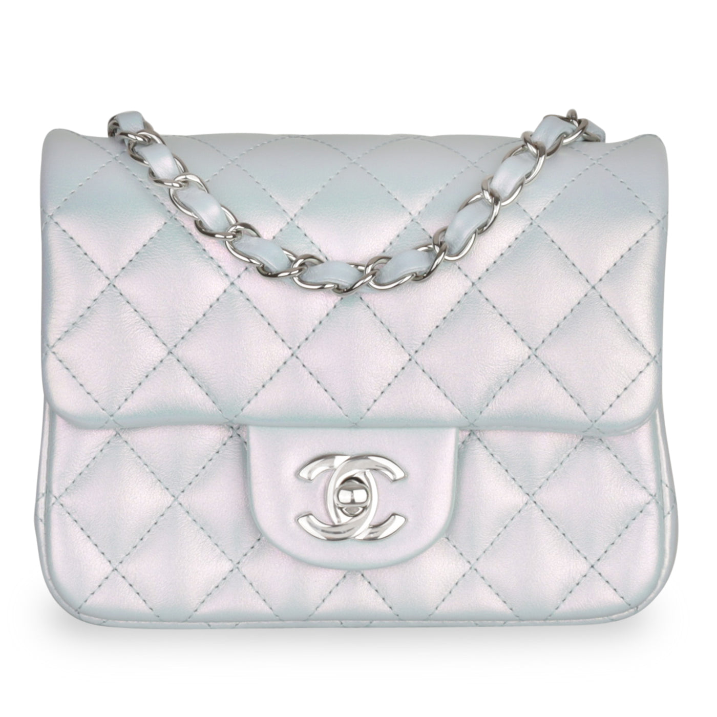 Chanel Classic Flap Leather Silver Shoulder Bag Style 4