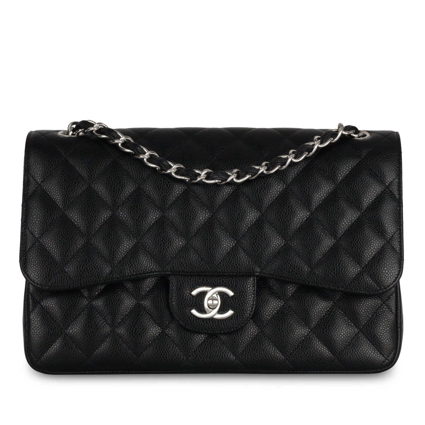 Chanel Classic Flap Lambskin Black Shoulder Bag Style 42