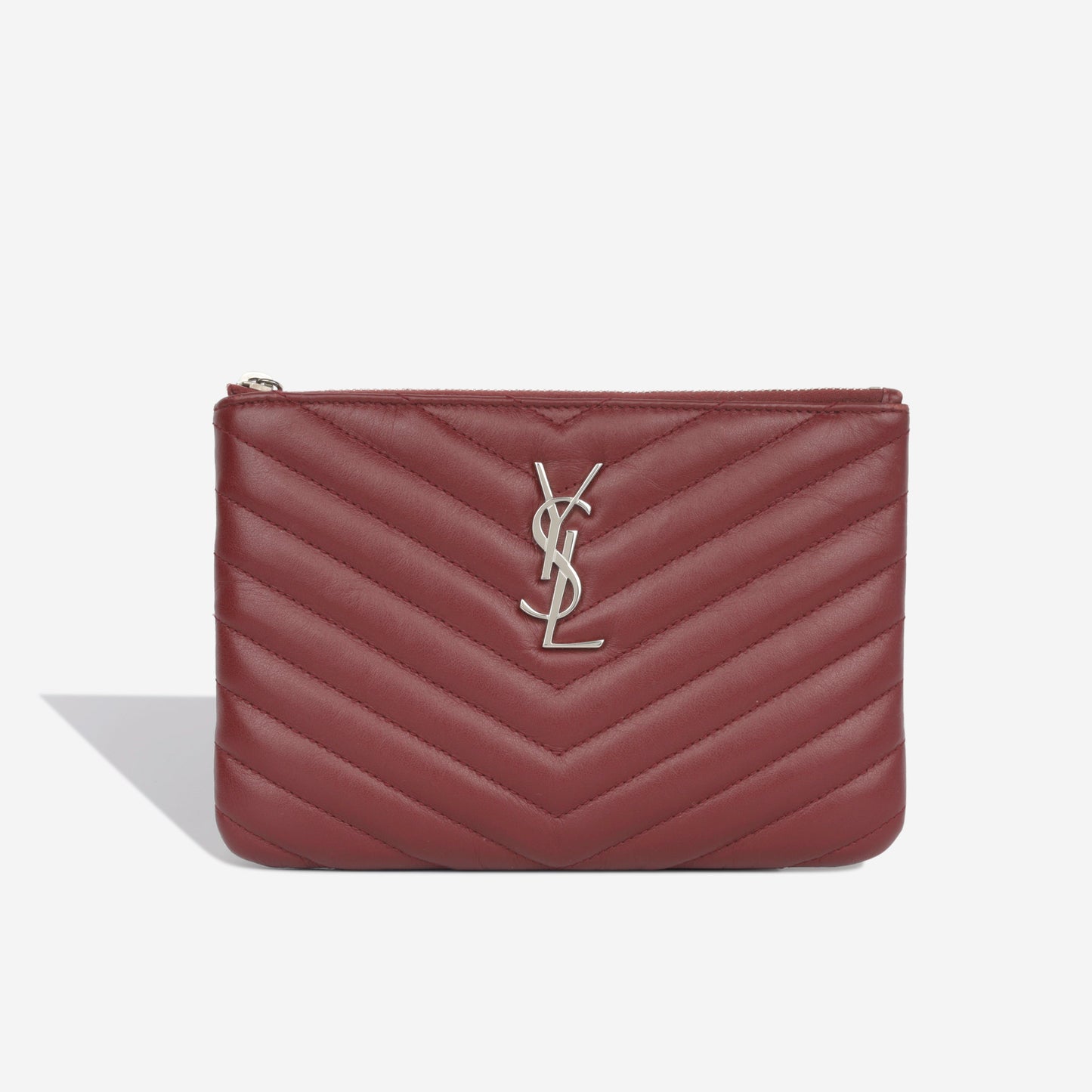 Saint Laurent College Calfskin Red Shoulder Bag Calfskin