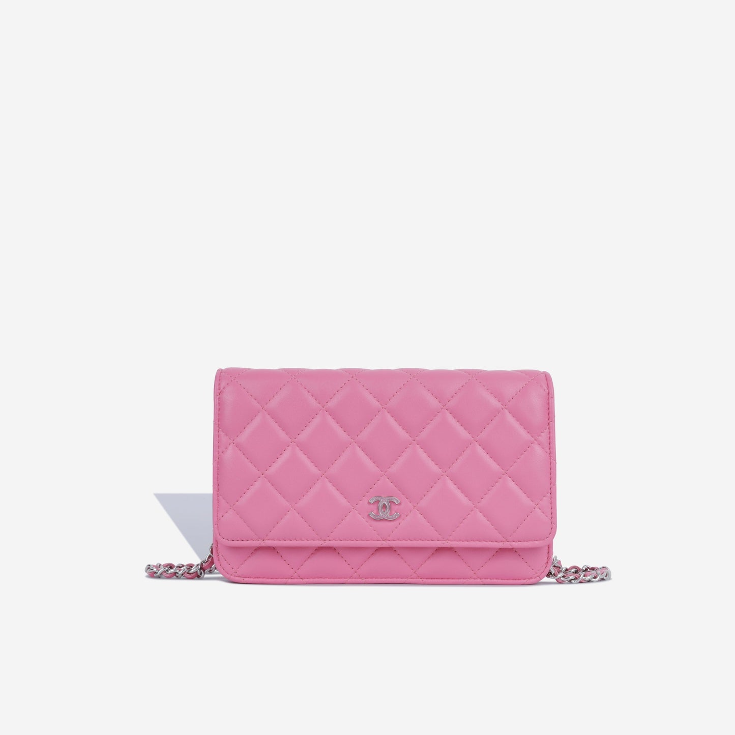 Chanel Wallet On Chain Lambskin Silver Crossbody Style 2