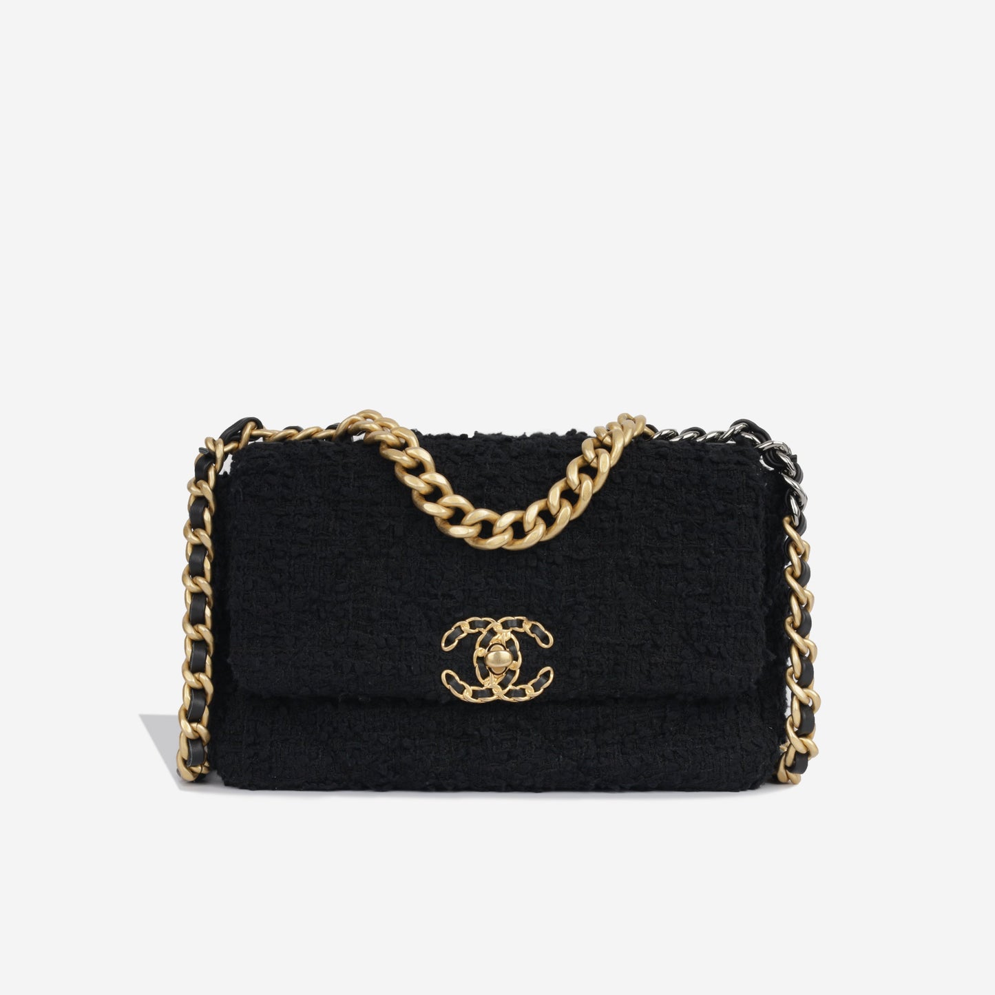 Chanel Chanel 19 Tweed Black Shoulder Bag