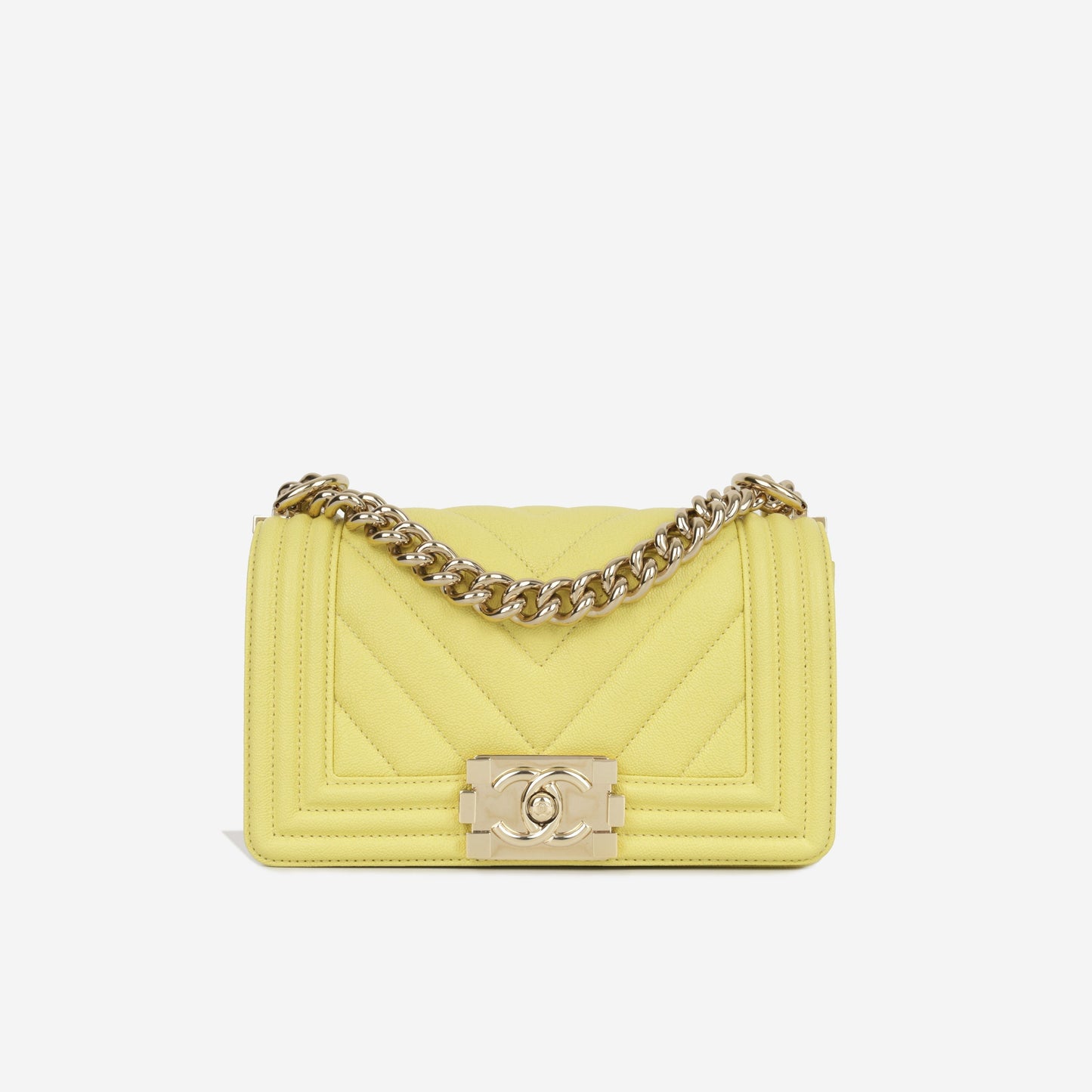 Chanel Boy Bag Caviar Gold Shoulder Bag Style 7