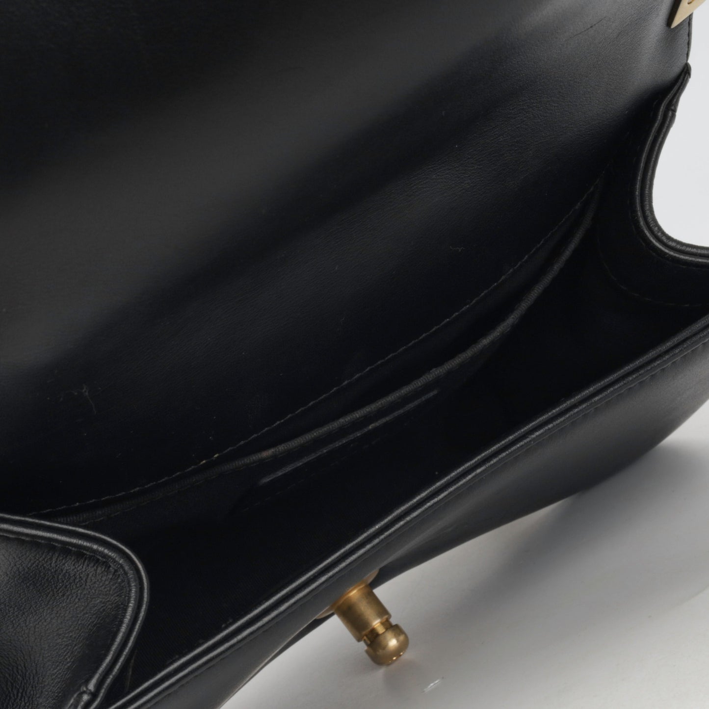 Chanel Boy Bag Lambskin Black Shoulder Bag Style 50