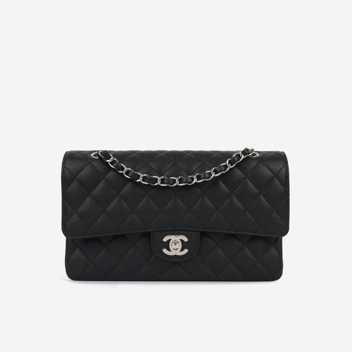 Chanel Classic Flap Lambskin Black Shoulder Bag Style 63