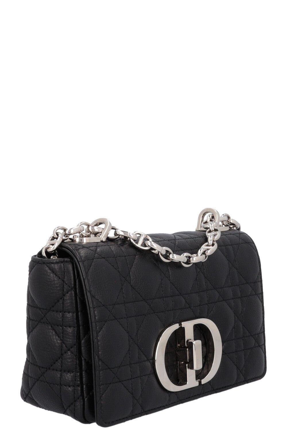 Christian Dior Small Caro Bag Leather Black