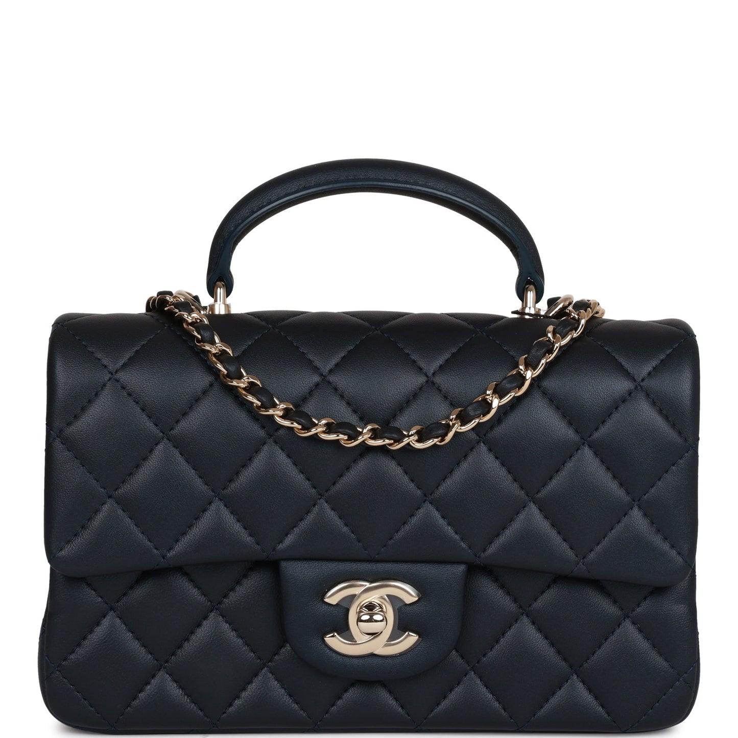 Chanel Mini Flap Lambskin Gold Shoulder Bag Style 3