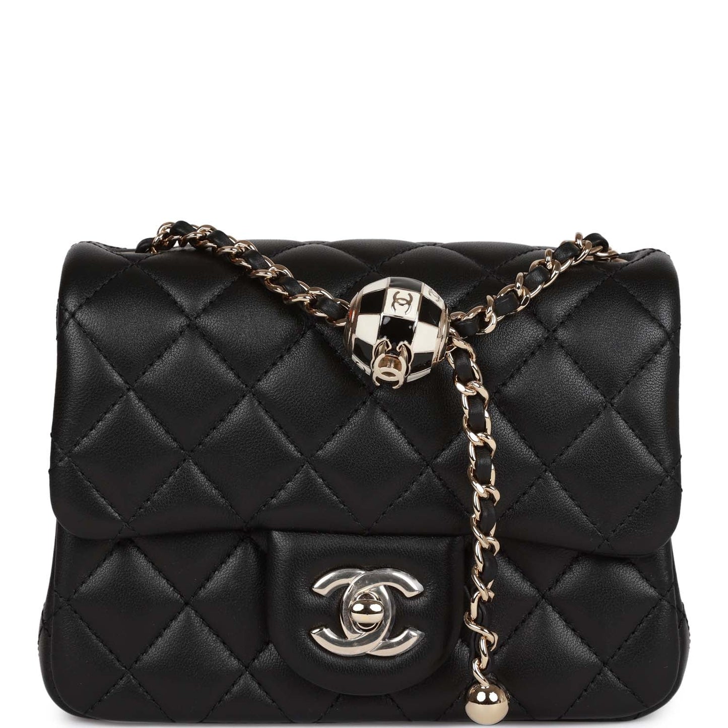 Chanel Lambskin Black Shoulder Bag Style 6
