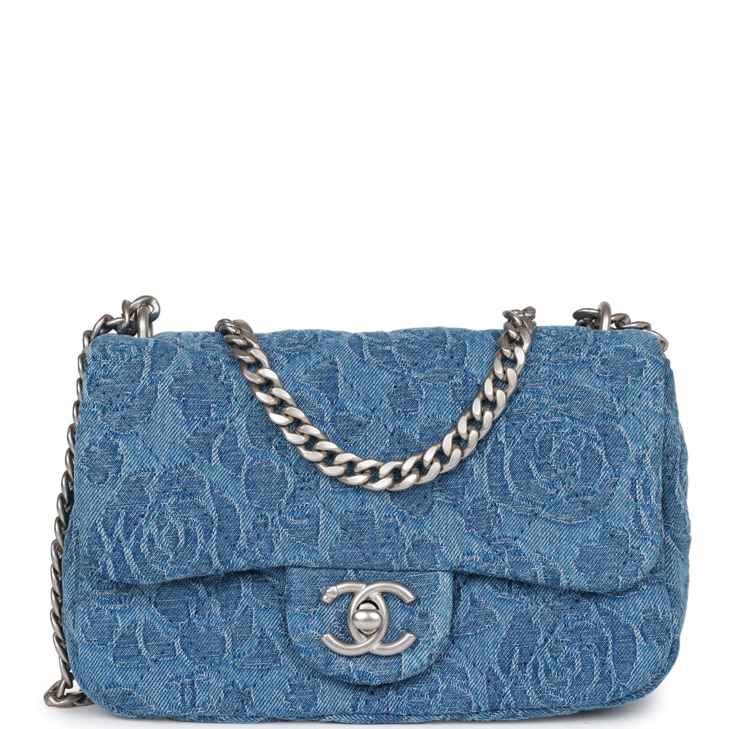 Chanel Caviar Silver Shoulder Bag
