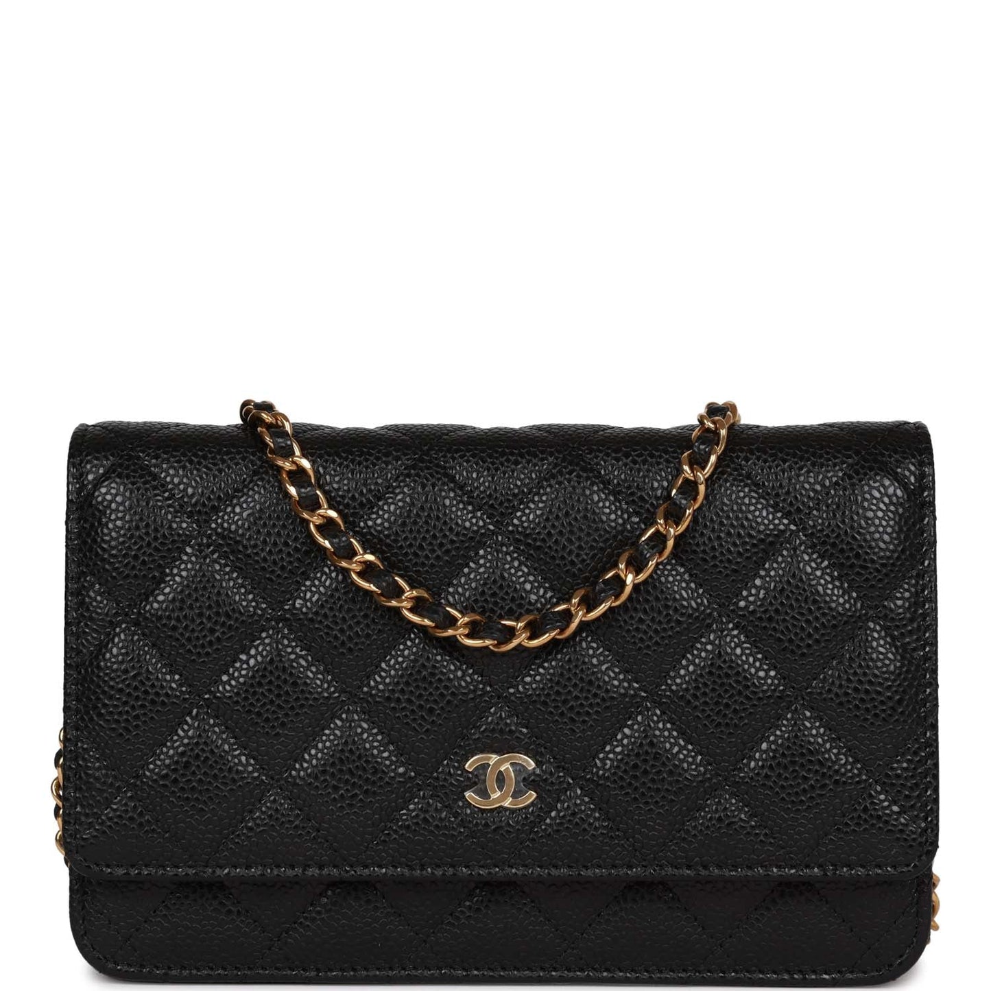 Chanel Wallet On Chain WOC Black Caviar Gold Hardware