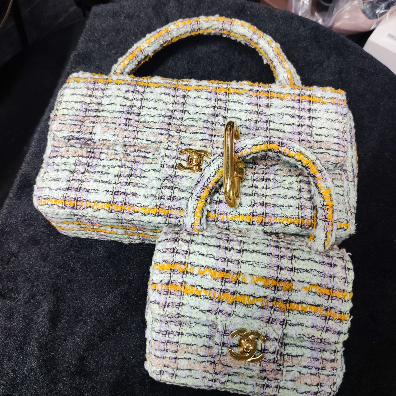 Chanel Classic Flap Tweed Shoulder Bag Tweed