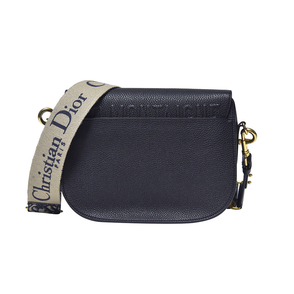 Black Grained Leather Large Dior Bobby Bag Rented Out