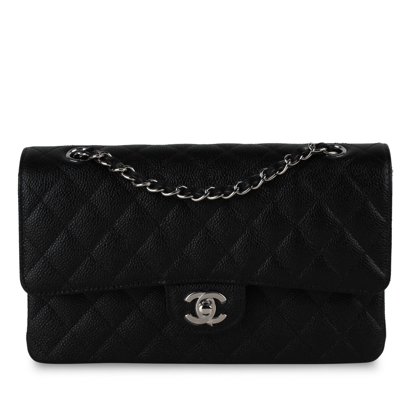 Chanel Classic Flap Caviar Black Shoulder Bag Style 79