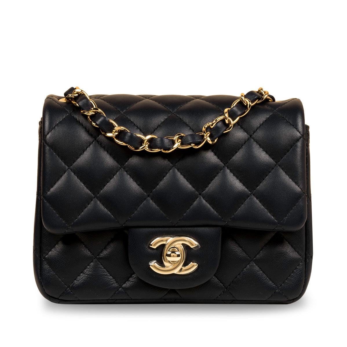 Chanel Classic Flap Lambskin Gold Shoulder Bag Style 98
