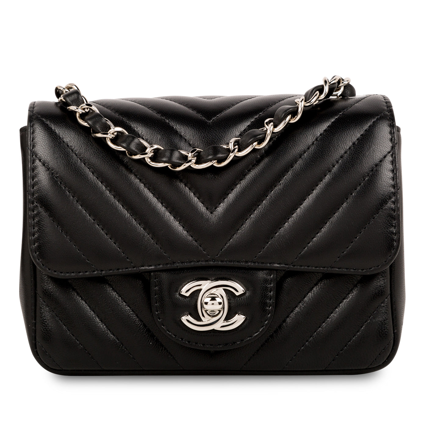 Chanel Classic Flap Lambskin Black Shoulder Bag Style 237