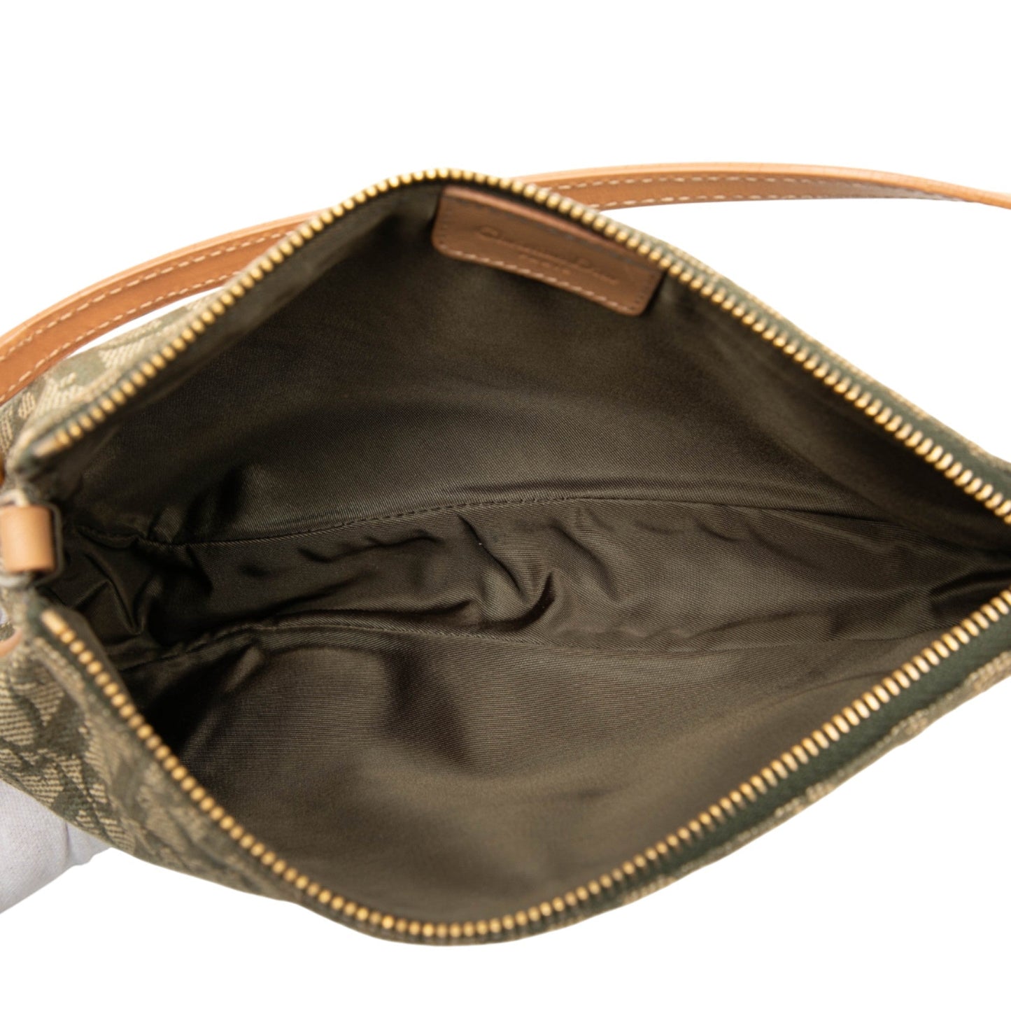 Green Dior Mini Diorissimo Canvas Saddle Pochette Shoulder Bag