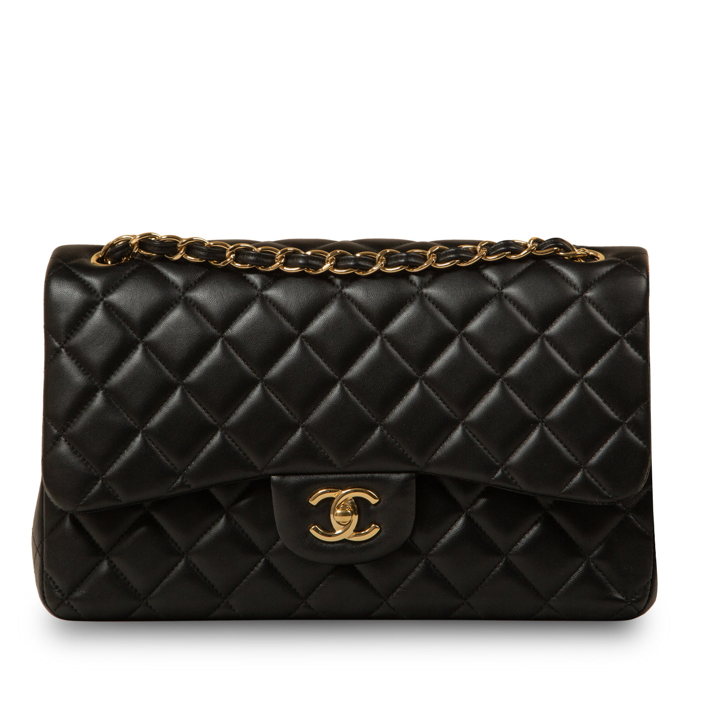 Chanel Classic Flap Lambskin Black Shoulder Bag Style 48