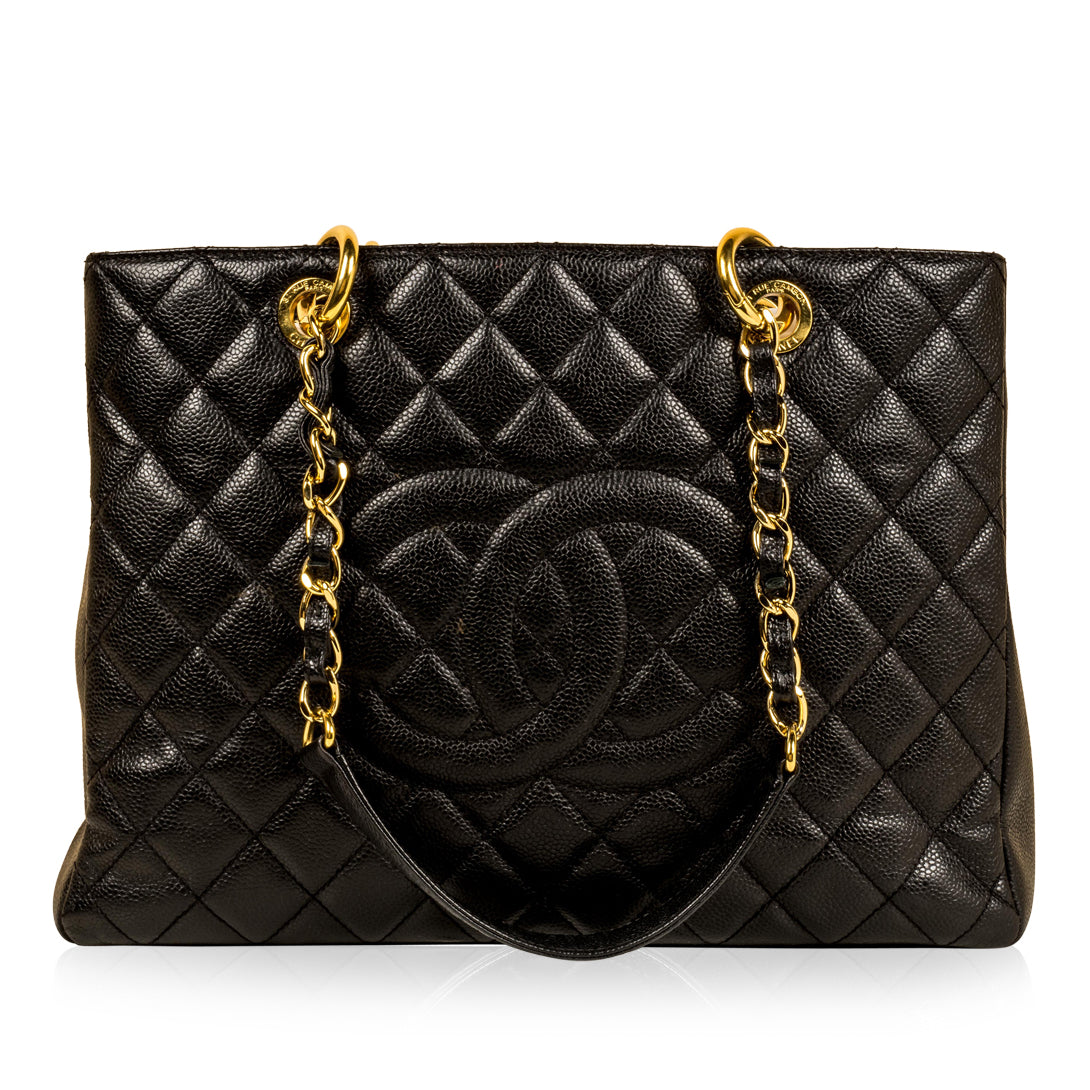 Chanel Timeless Caviar Black Tote Bag Style 25