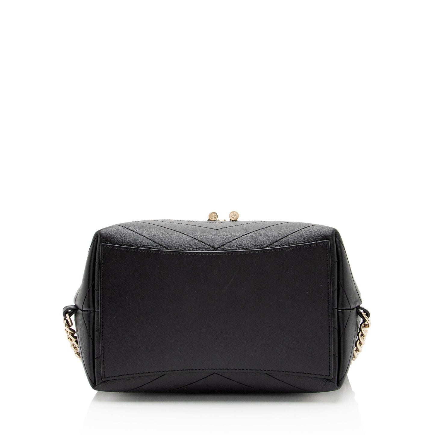Chanel Chevron Grained Calfskin Cc Backpack