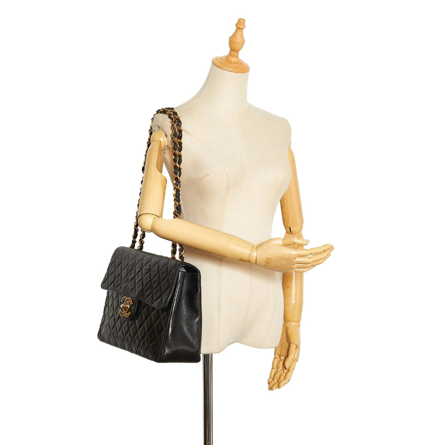 Chanel Gabrielle Lambskin Black Shoulder Bag Style 15