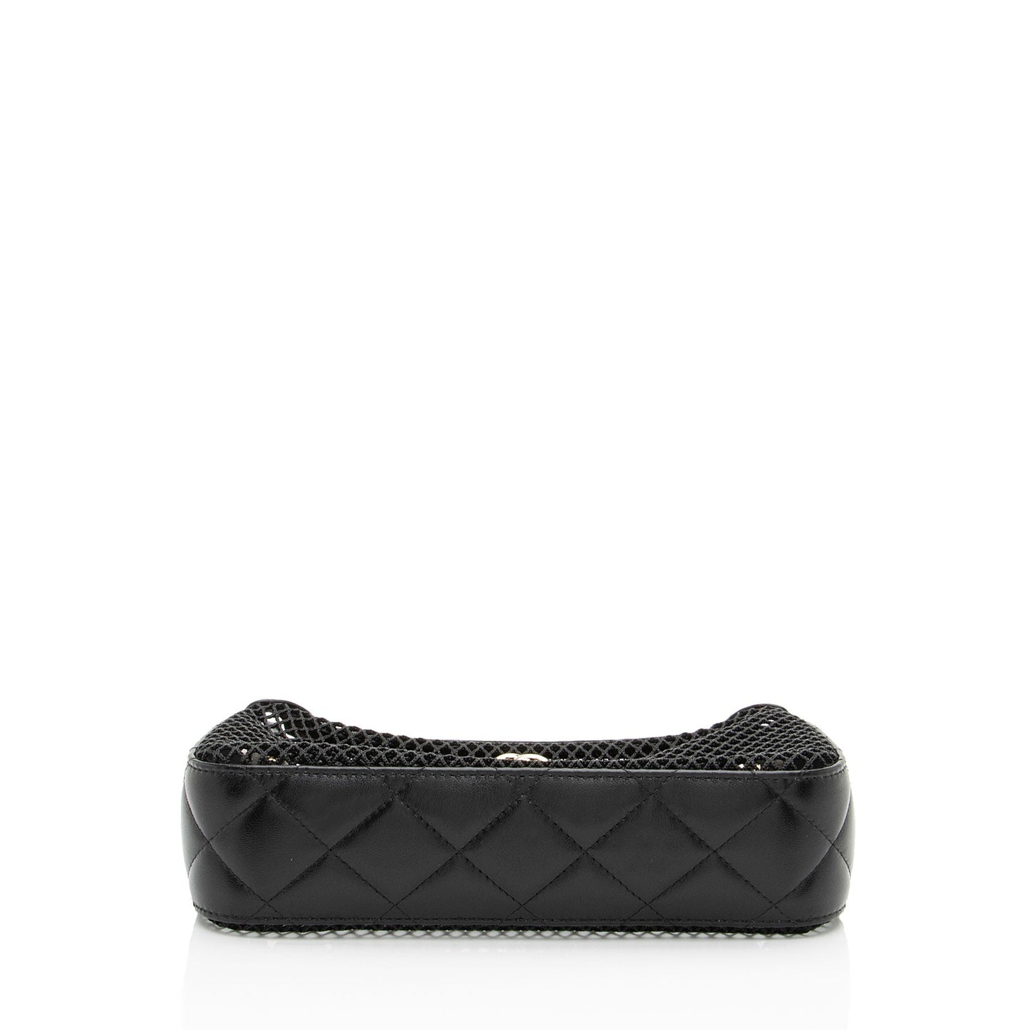 Chanel Mesh Lambskin Clutch With Chain