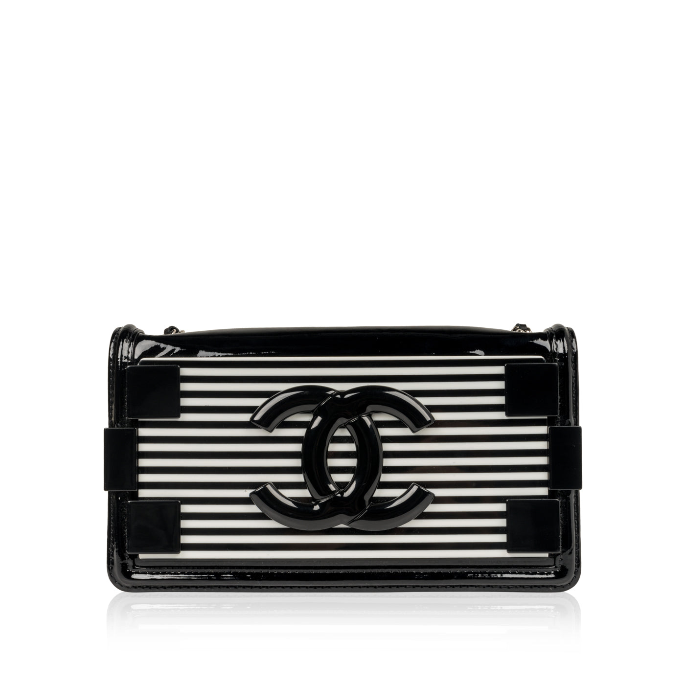 Chanel Boy Bag Patent Leather Black Shoulder Bag