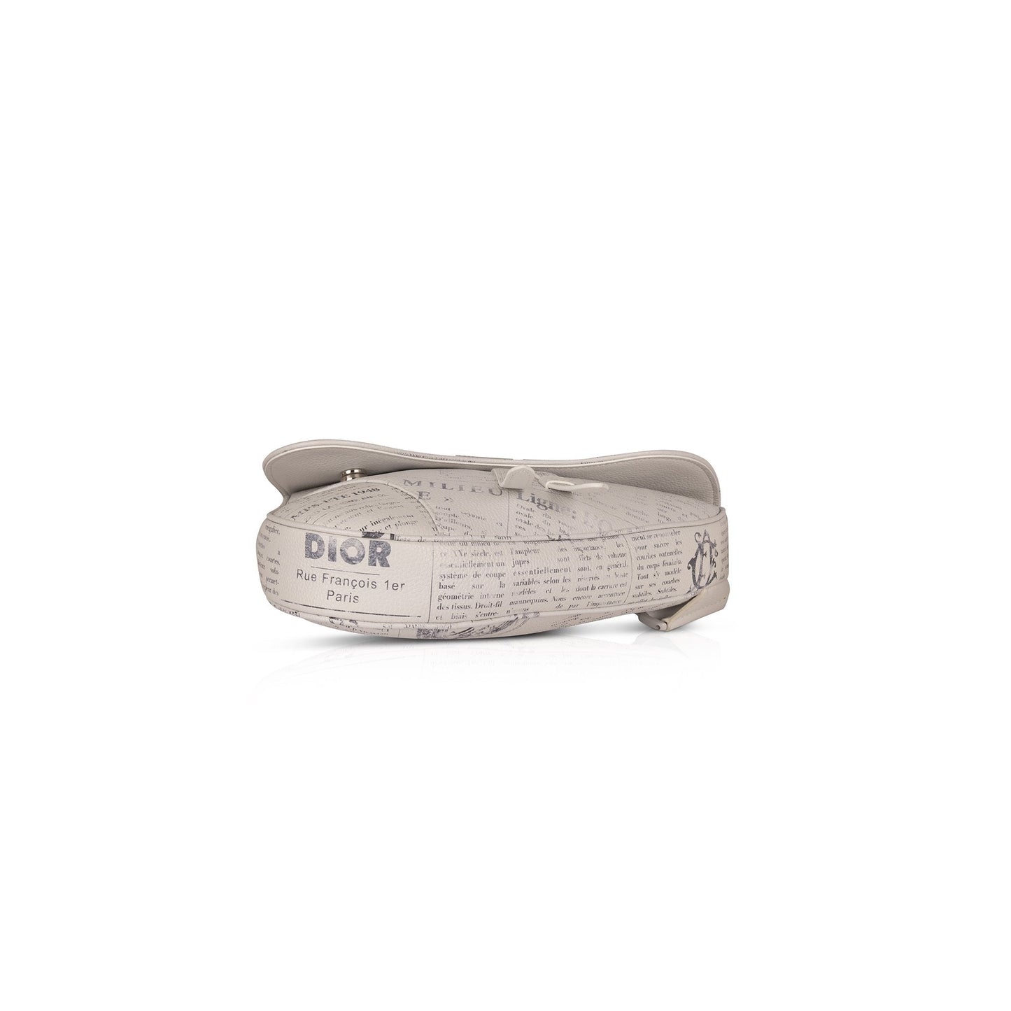 Christian Dior 2020 Newspaper Print Saddle Bag