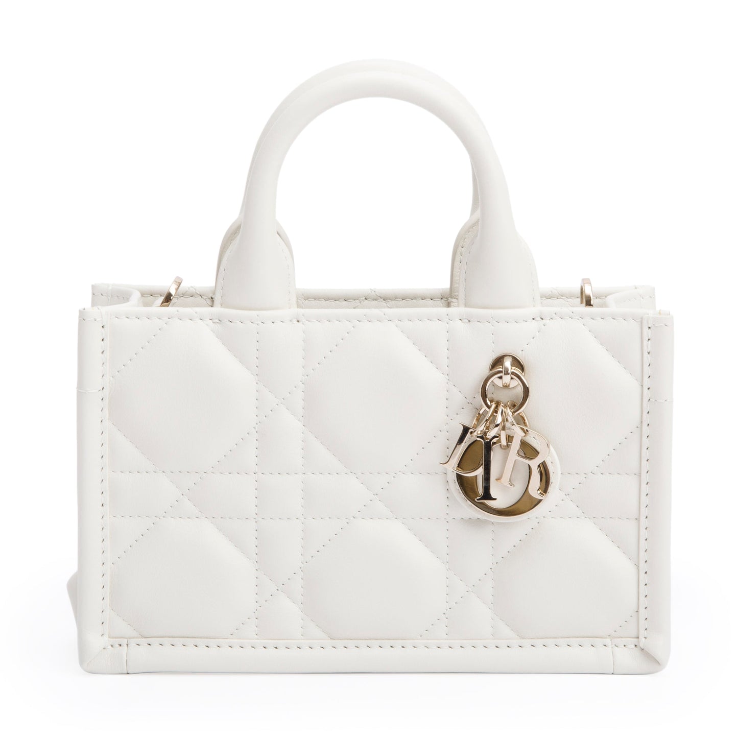 Christian Dior 2024White Macrocannage Lambskin Mini Book Tote