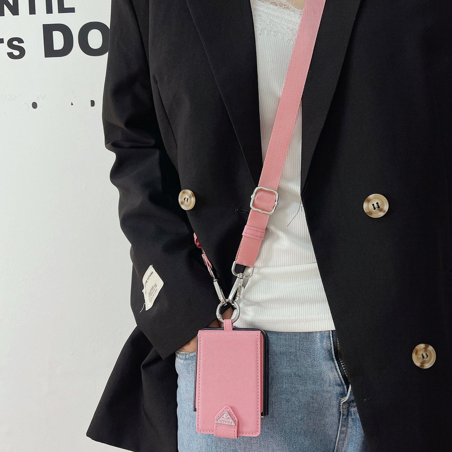 Crossbody Wallet Case Prada Style Samsung Z Flip 3/4/5/6/7