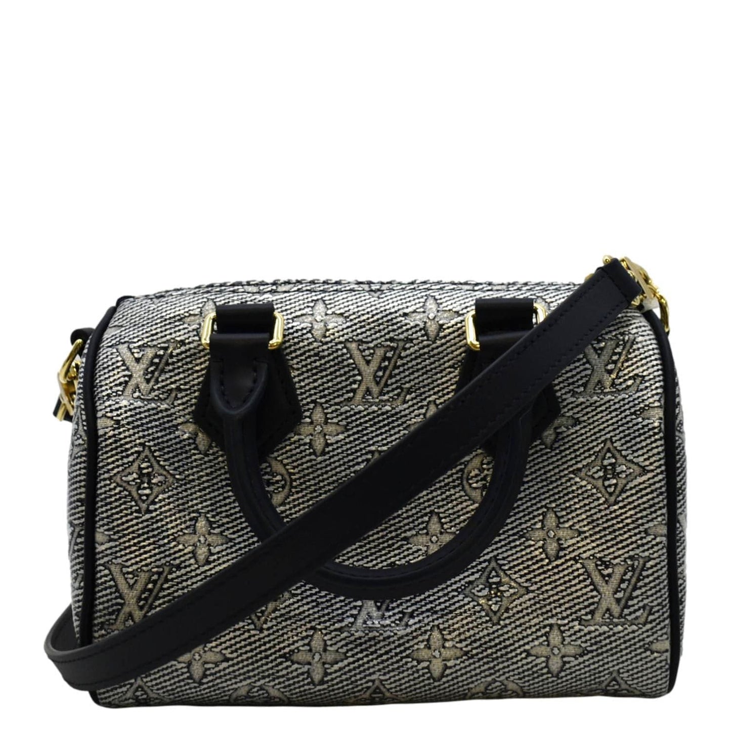 LOUIS VUITTON 20 Bandouliere Monogram Jacquard Canvas Satchel Bag Blue
